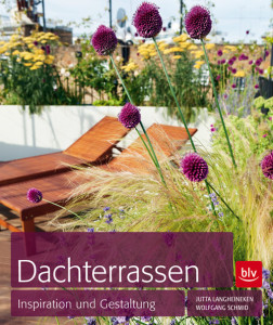 Das Bild zeigt den Buchumschlag von Dachterrassen Inspiration und Gestaltung.
